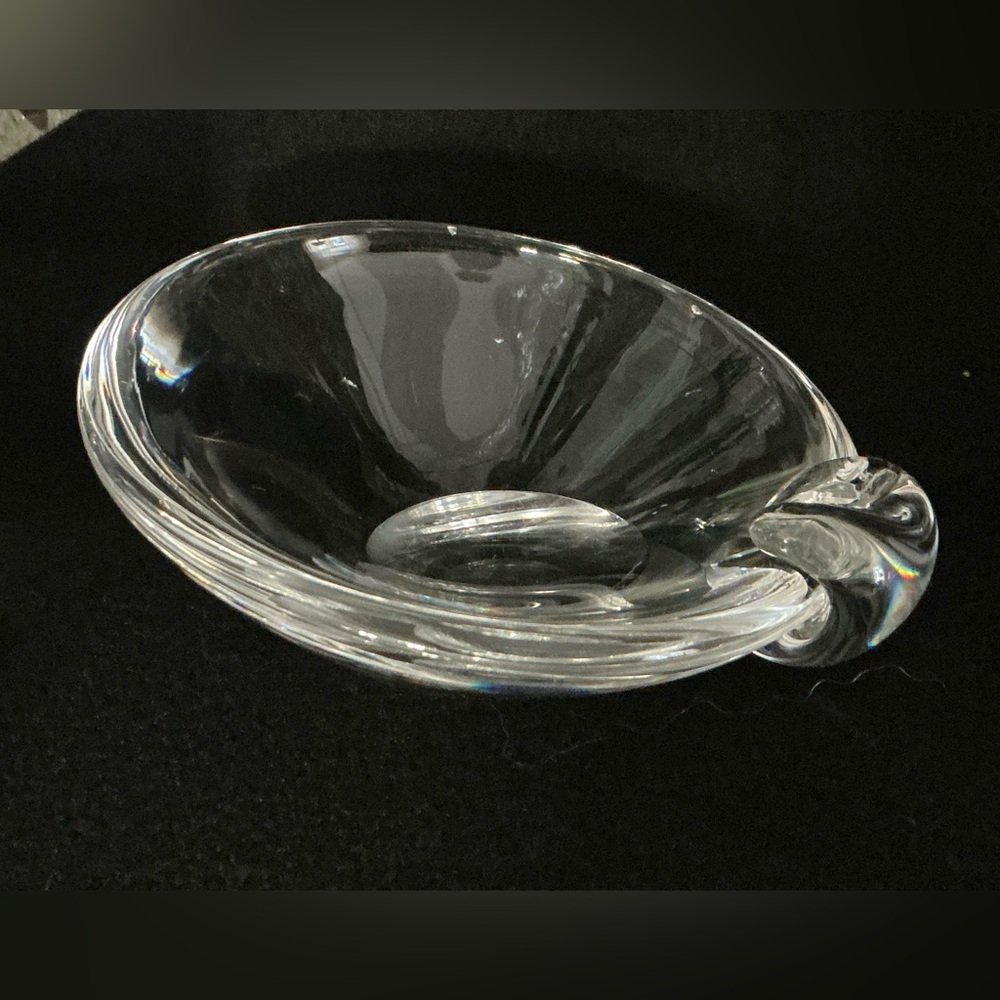 Vintage Steuben Glass Sloped Ashtray Crystal Clear